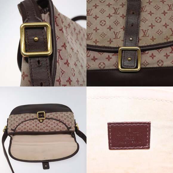 LOUIS VUITTON Monogram Mini Belanger Shoulder Bag Red Ｍ92171 M92171 - Picture 11 of 13